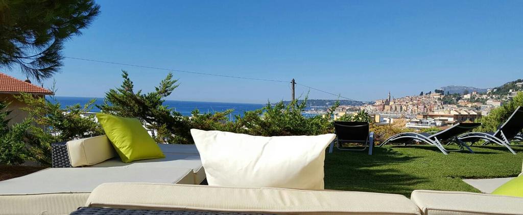 Cap Au Sud,Vue Panoramique Mer,Piscine Menton Luaran gambar